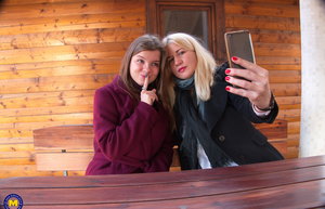 18 year old girl Emily Bender loses her virginity during sex on a leather sofa